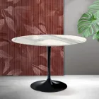 Saarinen Tulpanbord H 74 cm i Matt Florim Statuario Ceramica - Scarlet Viadurini