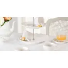 Tekoppar i vitt porslin dekorerat 6 stycken Shabby Design - Rafiki Viadurini