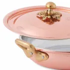 Rund design konserverad kopparform med lock 24 cm - Mariastella Viadurini