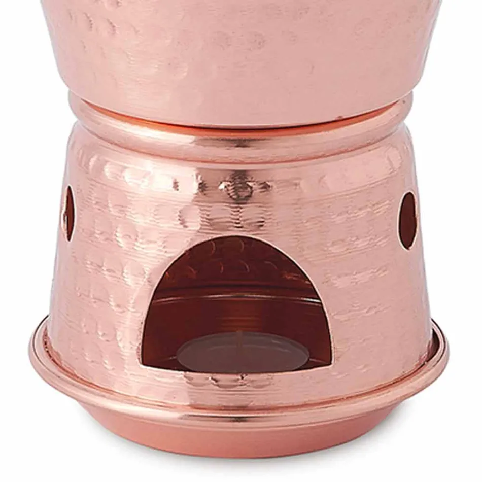 Handtinnad kopparsåspanna med handtag och bas 14 cm - Gianmatteo Viadurini