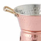 Handtinnad kopparsåspanna med handtag och bas 14 cm - Gianmatteo Viadurini