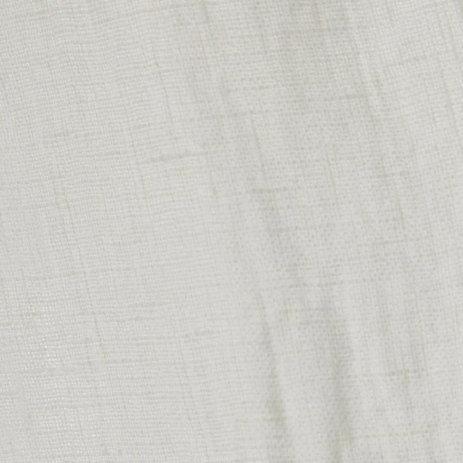 Vit ljus linnegardin med italienska lyxiga designknappar - Geogeo Viadurini