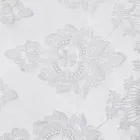 Italiensk lyxig ljus linnegardin med organza och vitt broderi - Marinella Viadurini