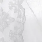 Italiensk lyxig ljus linnegardin med organza och vitt broderi - Marinella Viadurini