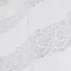 Vit linnegardin med organza och shabby designbroderi tillverkad i Italien - Marpessa Viadurini