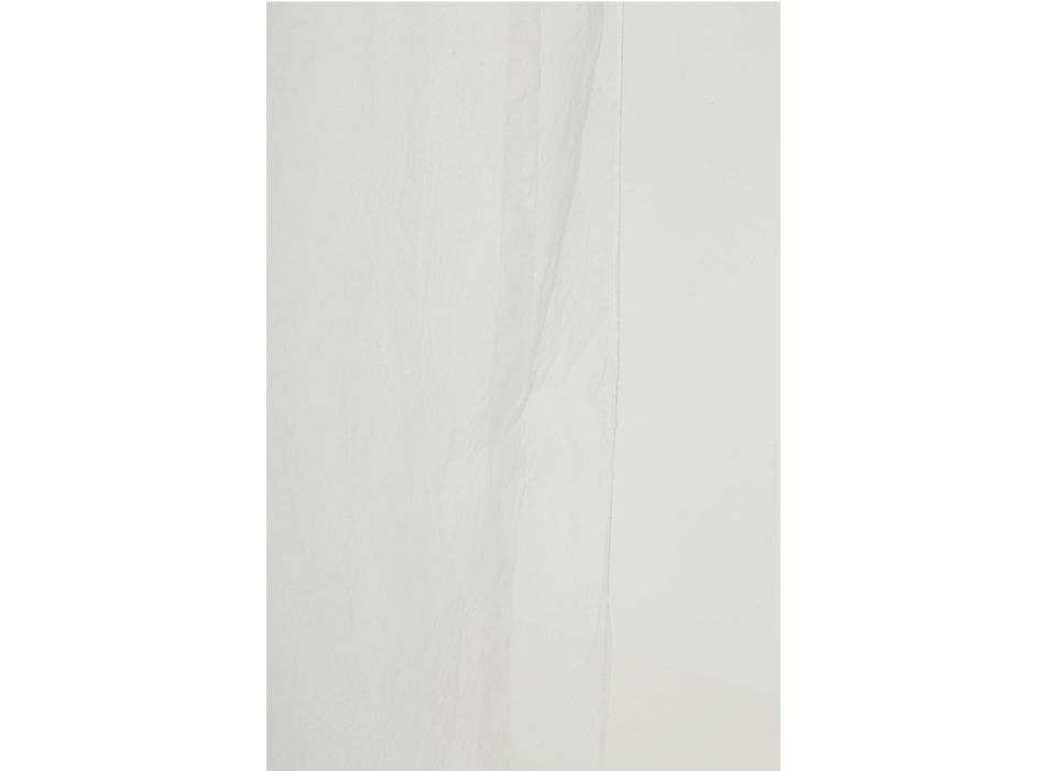 Gardin i vitt eller retro ljus linne och organza med lyxiga slipsar - Karnak Viadurini