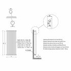 Vertikal väggkylare i stål Modern design 1017 Watt - Zigolo Viadurini