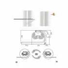 Vertikal Design Badrumsradiator Elektrisk Golv 450 Watt - Ottolungo Viadurini