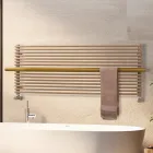Beige blandad kolstålsradiator tillverkad i Italien - Solaris Viadurini