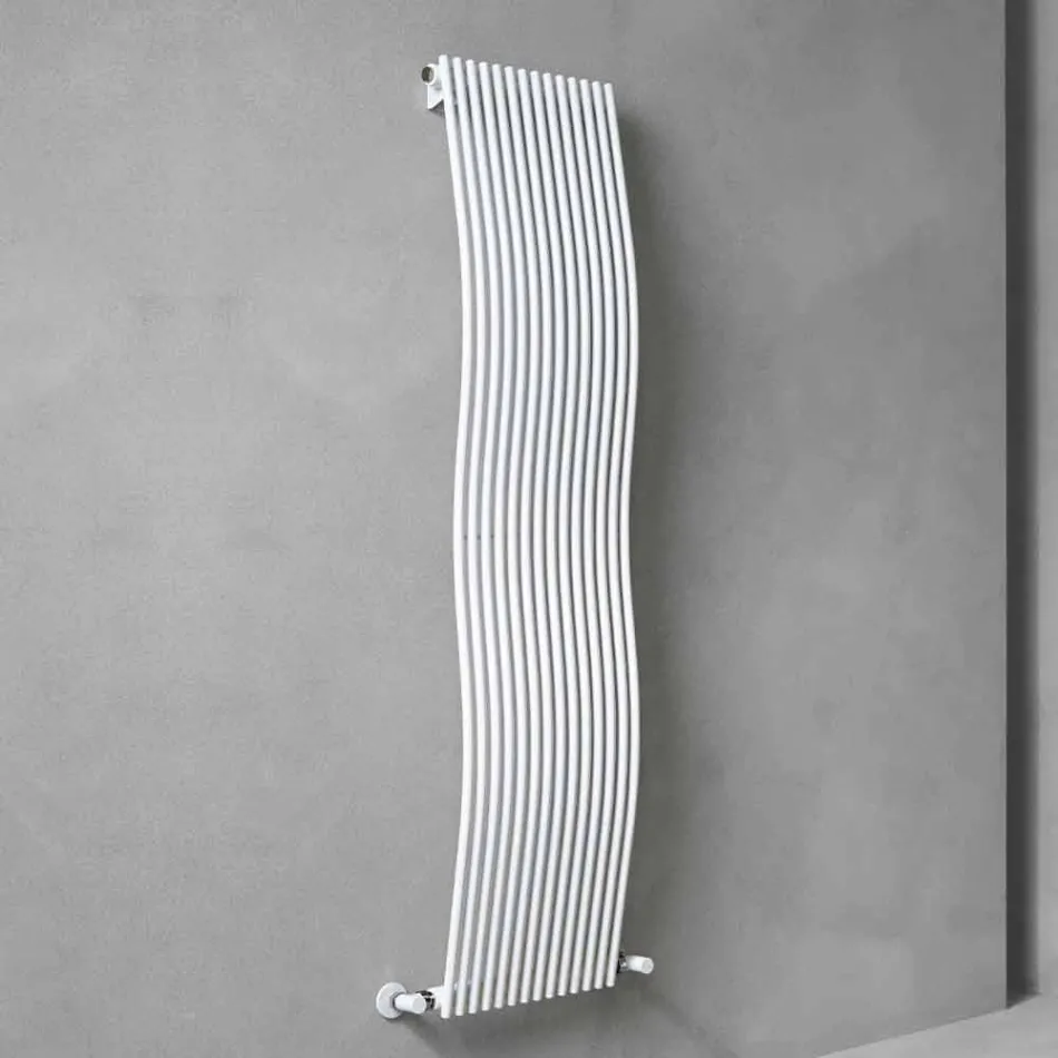 Vertikal badrumsradiator Modern design Wavy 1181 Watt - Tucano Viadurini