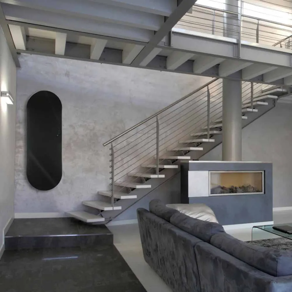 Termoarredo elektrisk konstruktion Brian härdat glas, tillverkad i Italien Viadurini