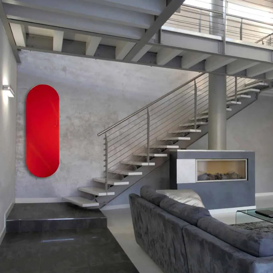 Termoarredo elektrisk konstruktion Brian härdat glas, tillverkad i Italien Viadurini