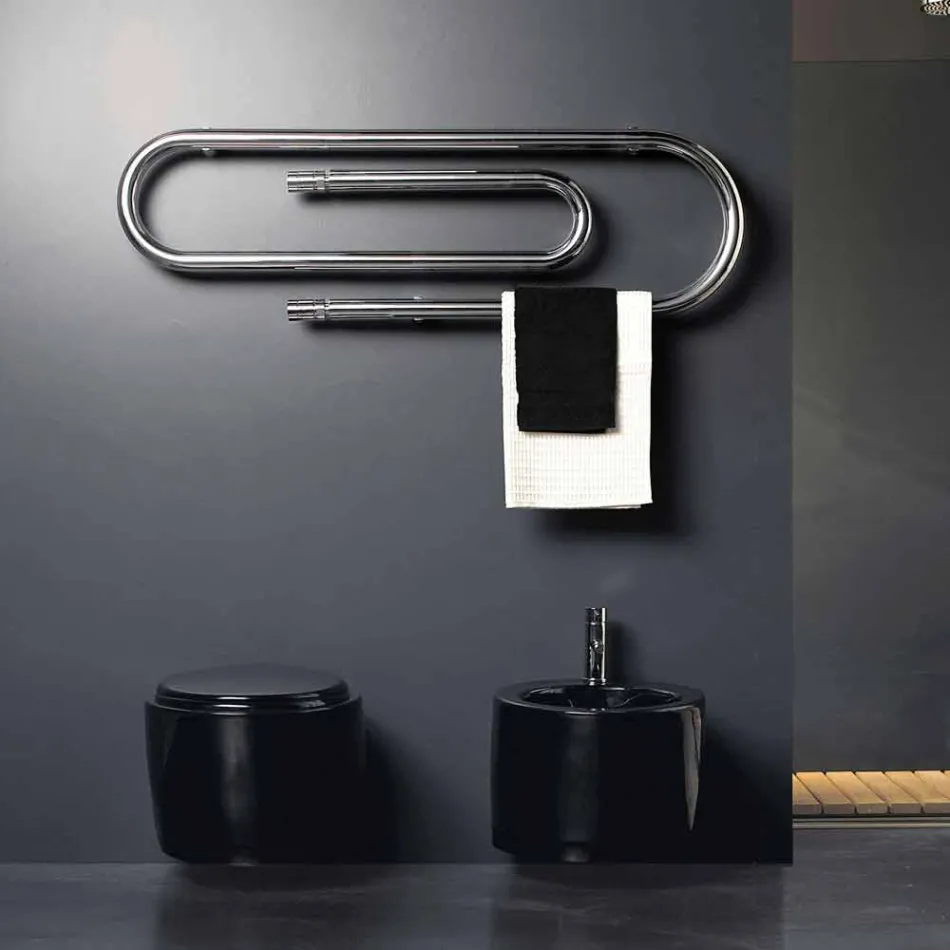 Termoarredo hydrauliska häftklamrar design med kromfinish genom Scirocco H Viadurini