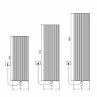 Vertikal design elektrisk väggkylare i stål 900 W - 1000 linjer Viadurini