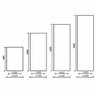 Vertikal hydraulisk designradiator i aluminium upp till 1061 Watt - böjd Viadurini