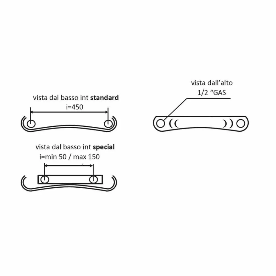 Vertikal hydraulisk designradiator i aluminium upp till 1061 Watt - böjd Viadurini