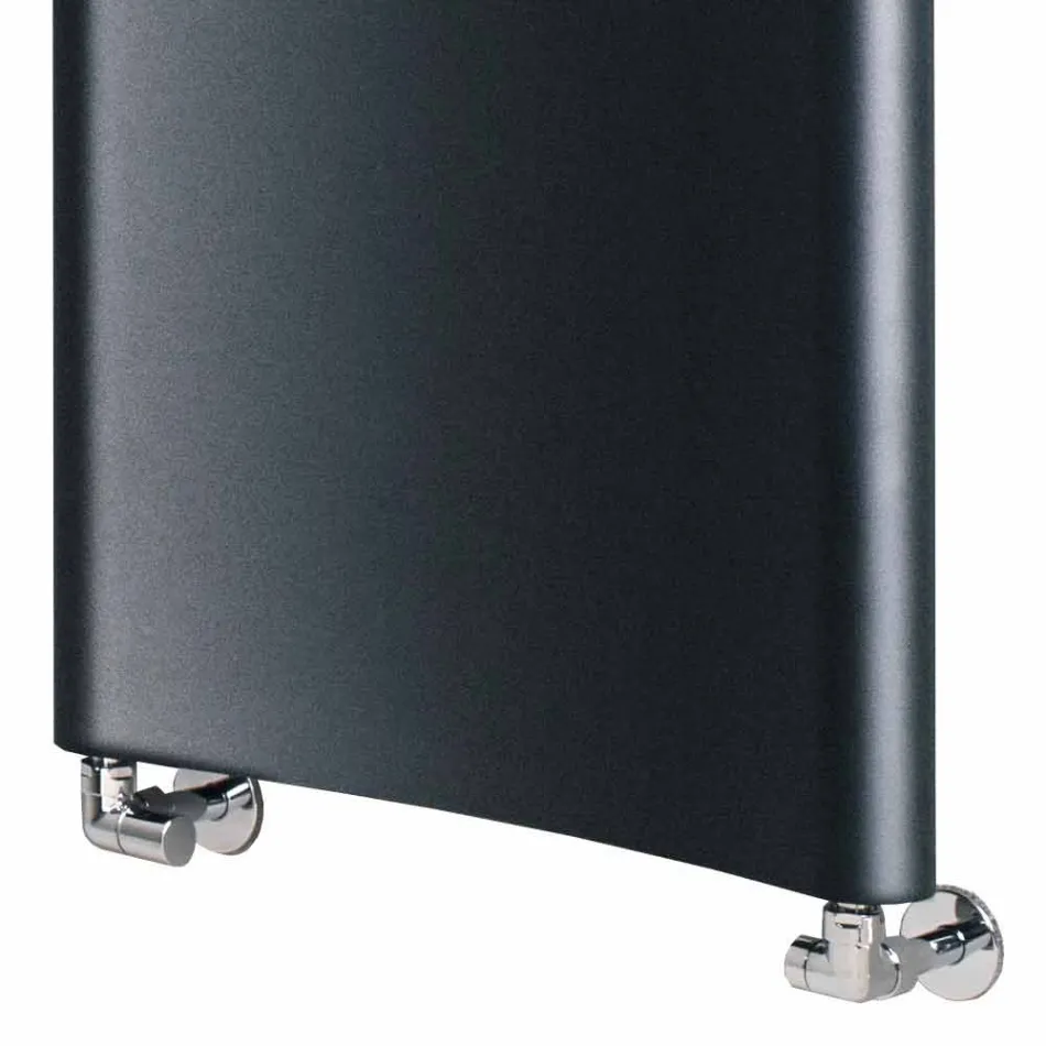 Vertikal hydraulisk designradiator i aluminium upp till 1061 Watt - böjd Viadurini