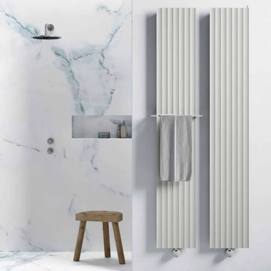 Elektrisk väggradiatordesign i modern aluminium 1000 W - 100 linjer Viadurini