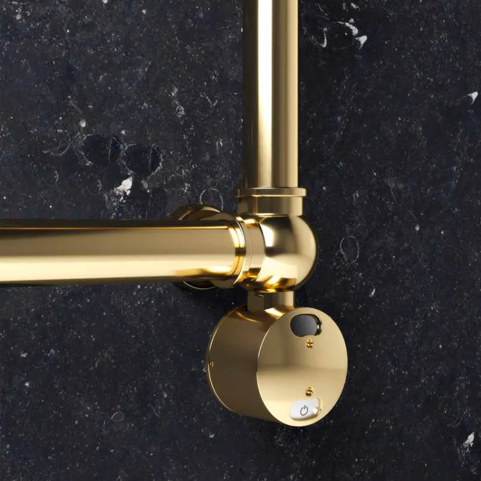 Elektrisk modulär radiator i krom eller guldmässing vid 200 W - Caesar Viadurini