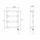 Elektrisk modulär radiator i krom eller guldmässing vid 200 W - Caesar Viadurini