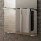 Modern design golvmonterad elektrisk radiator i vitt stjärnglas Viadurini