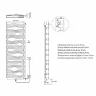 Designad elektrisk kylare för vardagsrum eller badrum med 1000 W Led - Shine Viadurini