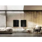 Infraröd design elektrisk radiator i svart klart glas Viadurini