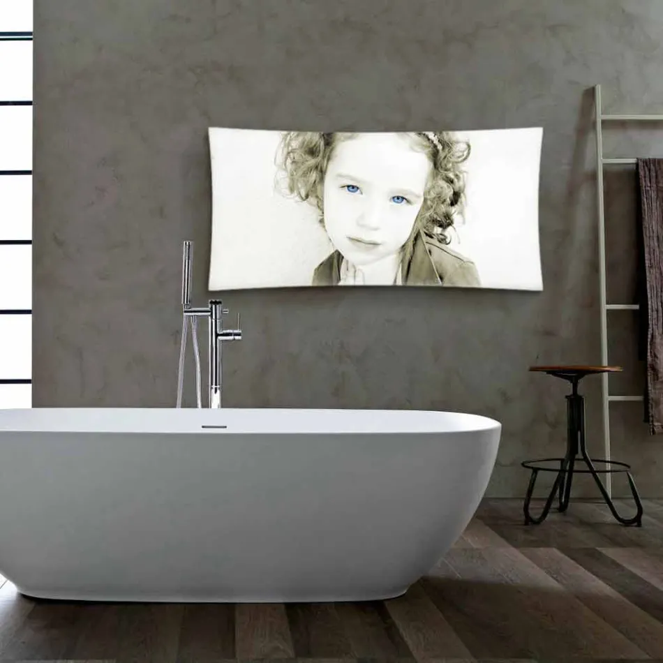 elektrisk konstruktion radiator med foton Barry härdat glas Viadurini