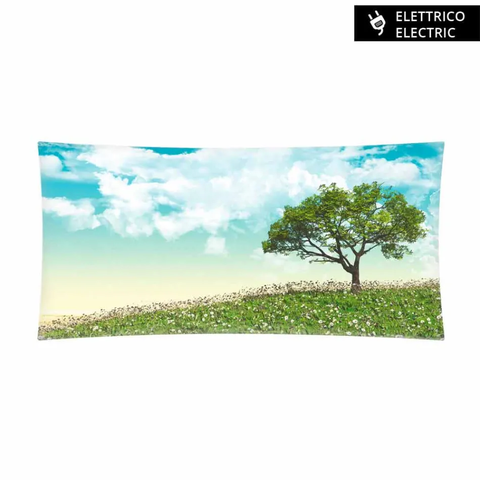 elektrisk konstruktion radiator med foton Barry härdat glas Viadurini