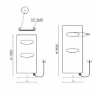 Elektrisk designkylare för badrum i stål 6 mått 1000 Watt - Mask Viadurini