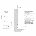 Elektrisk designkylare för badrum i stål 6 mått 1000 Watt - Mask Viadurini