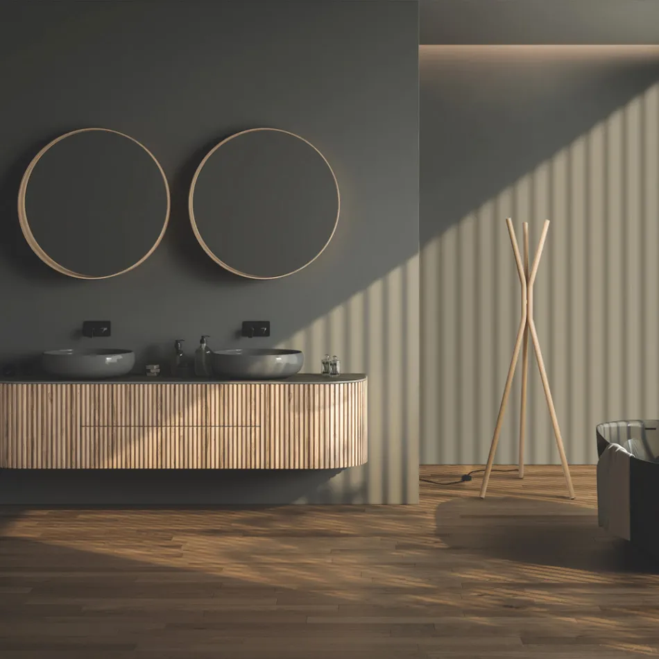 Fristående elektrisk kylare i stål med fotkontakt - Träd Viadurini