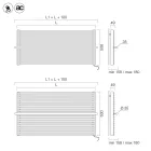 Beige elektrisk radiator i kolstål Tillverkad i Italien - Solaris Viadurini