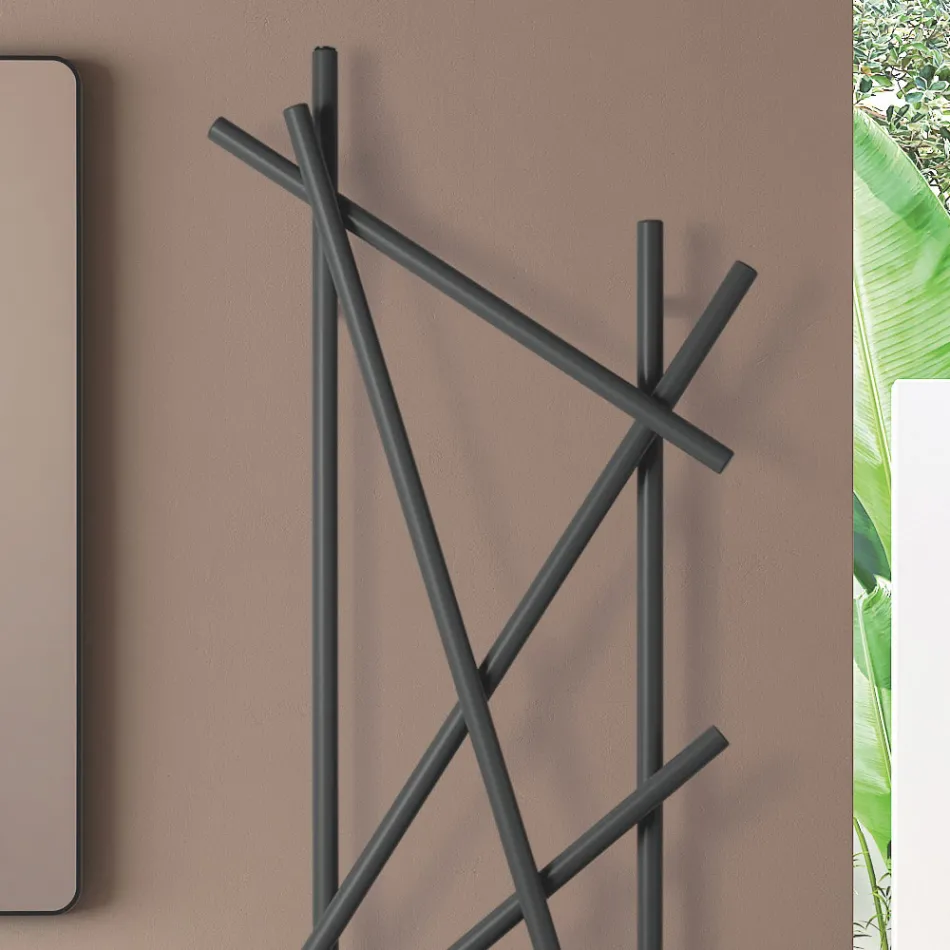 Elektrisk stålkylare med rundsektionsrör Tillverkad i Italien - slumpmässigt Viadurini