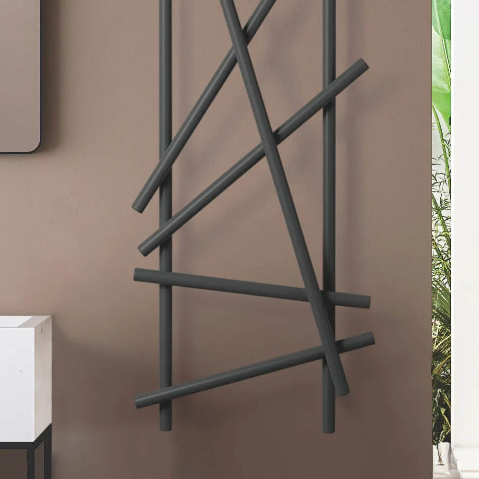 Elektrisk stålkylare med rundsektionsrör Tillverkad i Italien - slumpmässigt Viadurini