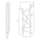 Elektrisk stålkylare med rundsektionsrör Tillverkad i Italien - slumpmässigt Viadurini