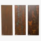 Elradiator i italiensk marmorpulver med Corten-effekt - Lines Viadurini