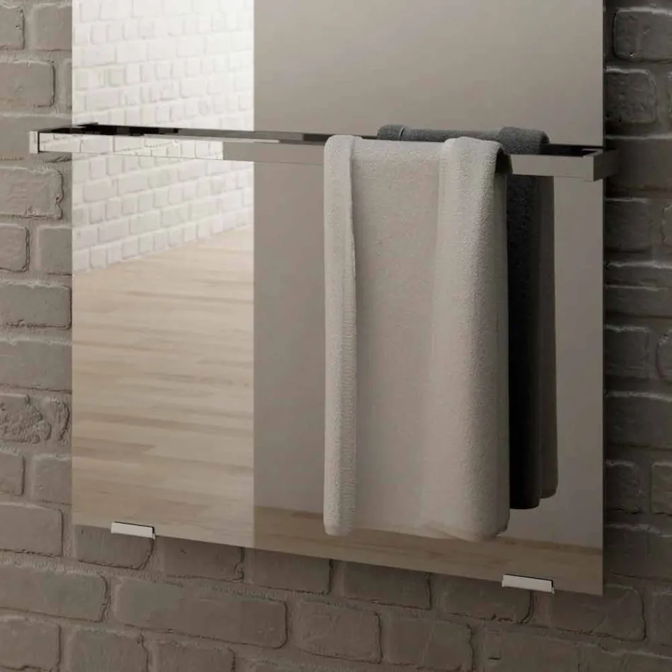 El-radiator i vitt glas Star design, tillverkad i Italien Viadurini