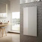 El-radiator i vitt glas Star design, tillverkad i Italien Viadurini