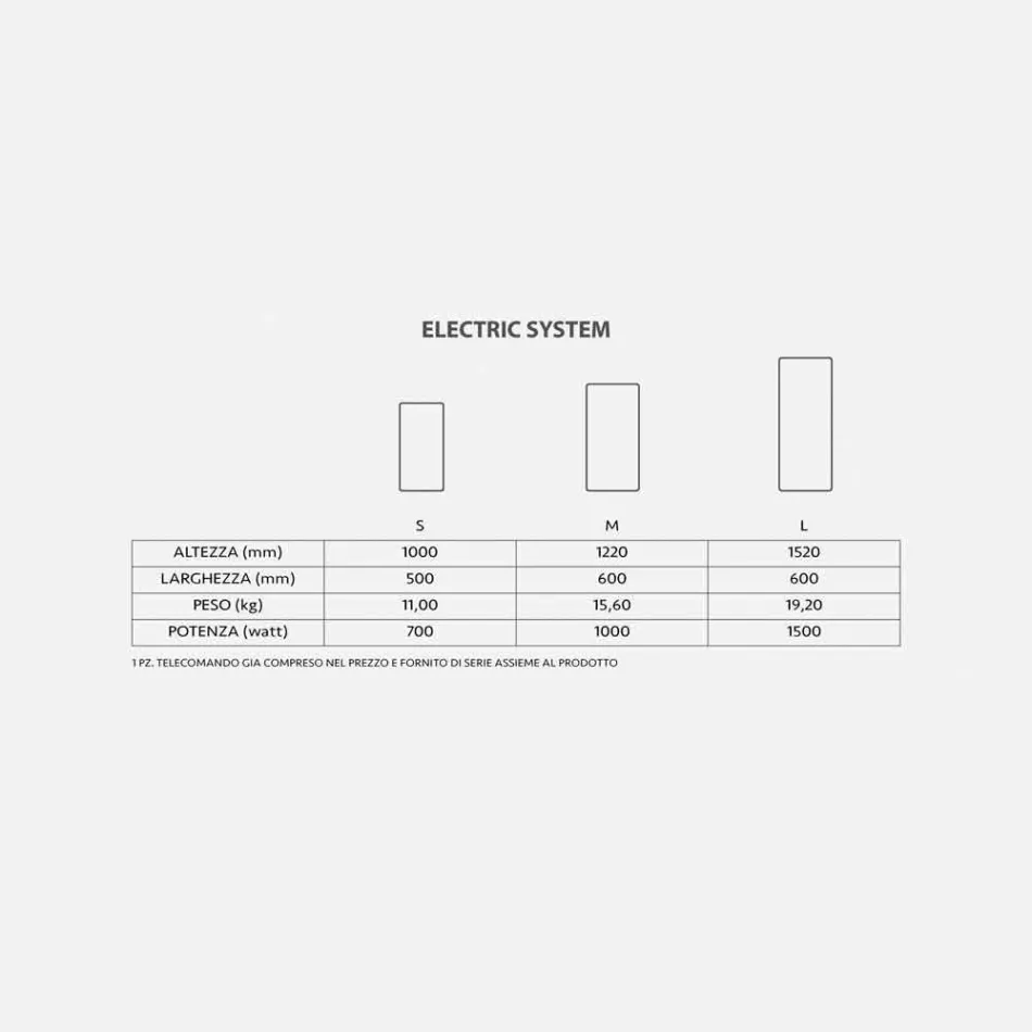 Elektrisk härdat glasradiator med Jonny stenfinish Viadurini