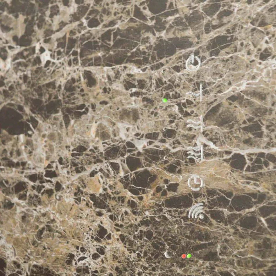 Elektrisk härdat glasradiator med Jonny stenfinish Viadurini