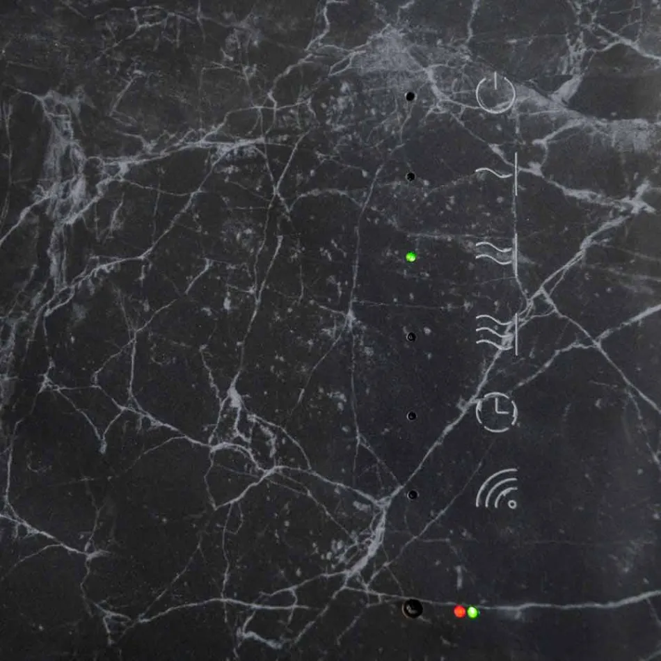 Elektrisk härdat glasradiator med Jonny stenfinish Viadurini