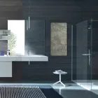 Elektrisk härdat glasradiator med Jonny stenfinish Viadurini