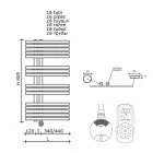 Väggmonterad elektrisk kylare för badrum 400 W - påfågel Viadurini