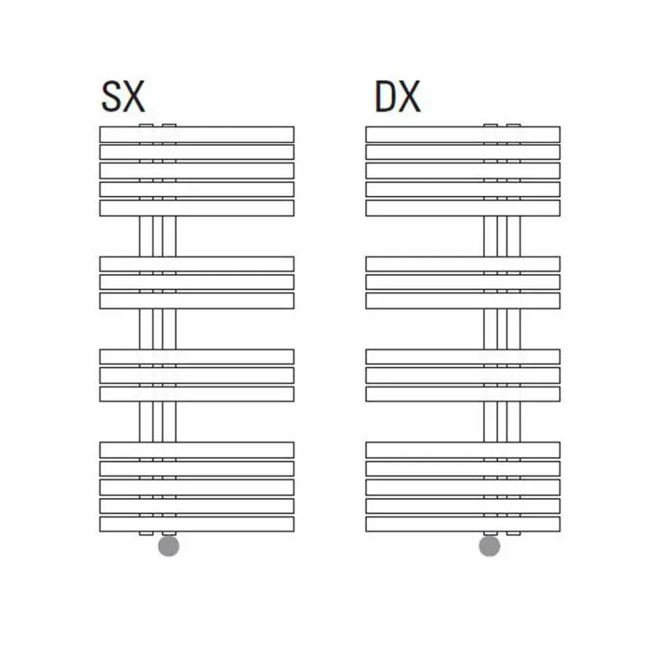 Väggmonterad elektrisk kylare för badrum 400 W - påfågel Viadurini