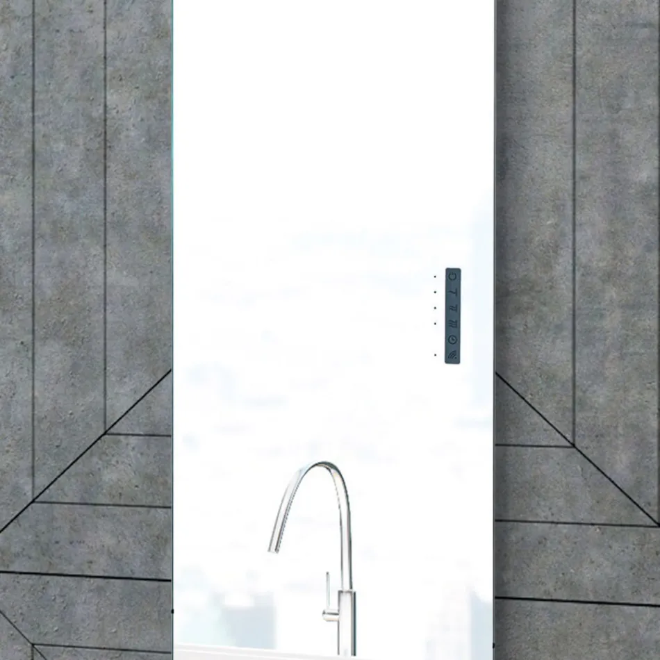 Elektrisk kylare gjord av glas och aluminium tillverkad i Italien - glasyr Viadurini