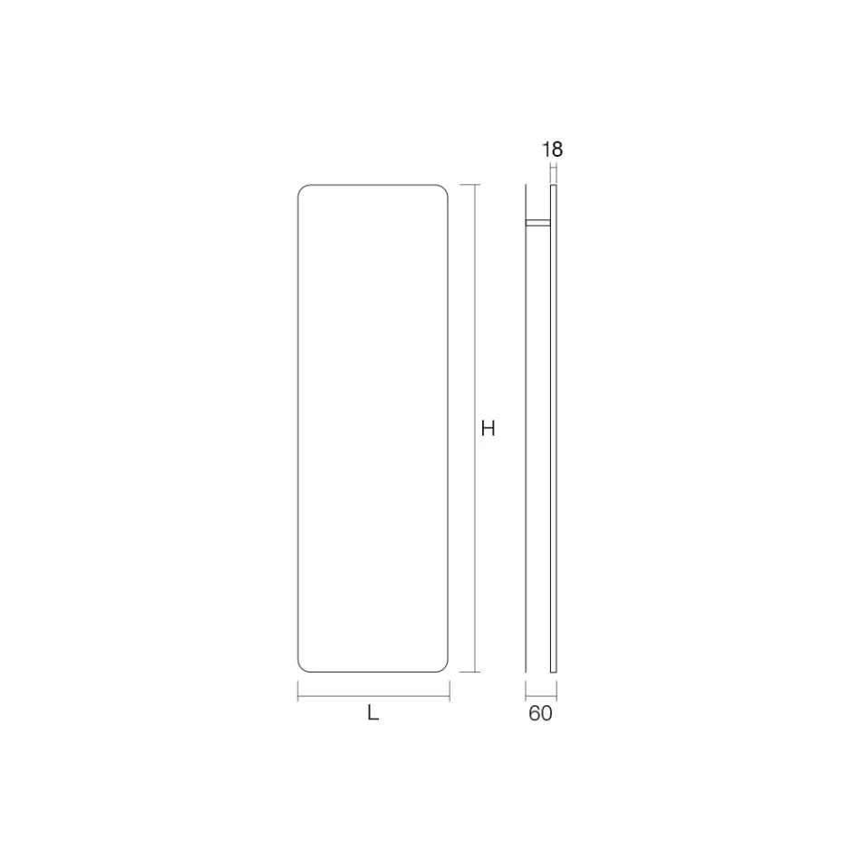 Elektrisk kylare gjord av glas och aluminium tillverkad i Italien - glasyr Viadurini