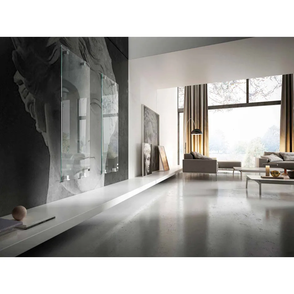 Design elektro-keramisk dekorativ radiator i Star glas, gjord i Italien Viadurini