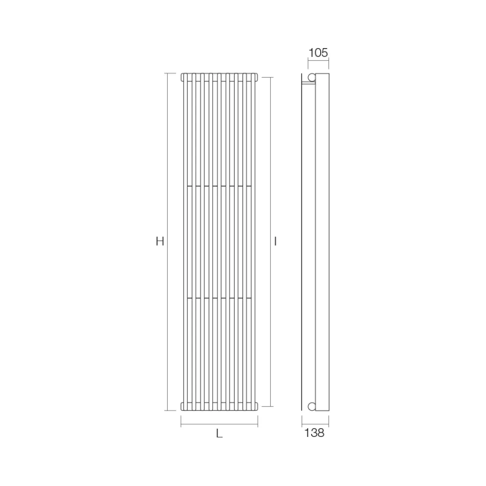 Hydraulisk kylare med dubbla serier av platta element Tillverkad i Italien - Makedonien Viadurini
