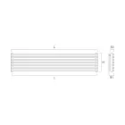 Hydraulisk kylare med element med en kvadratisk sektion tillverkad i Italien - Nougat Viadurini